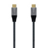 Cable usb 2.0 tipo-c aisens a107-0629 5a 100w/ usb tipo-c macho - usb tipo-c macho/ hasta 100w/ 60mbps/ 2m/ gris