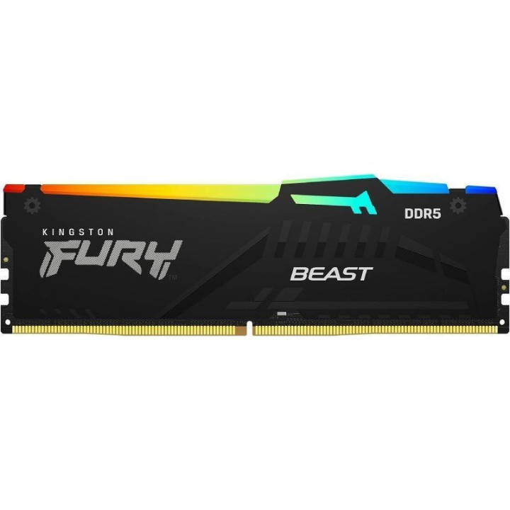 Memoria ram kingston fury beast rgb 8gb/ ddr5/ 5600mhz/ 1.25v/ cl40/ dimm