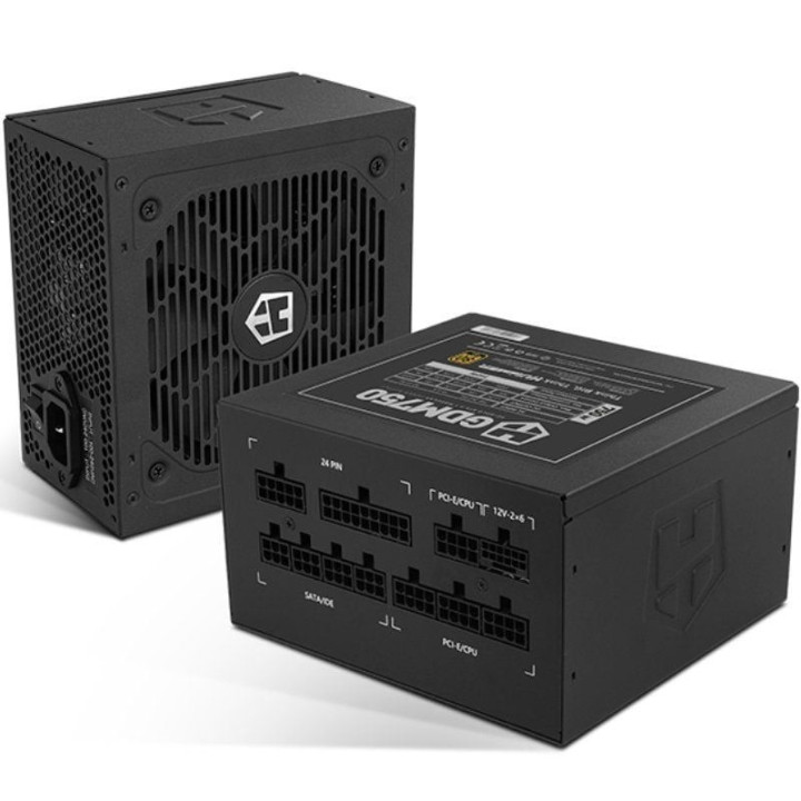 Fuente de alimentación nox hummer gdm/ 750w/ ventilador 12cm/ atx 3.1/ pcie 5.1/ 80 plus gold