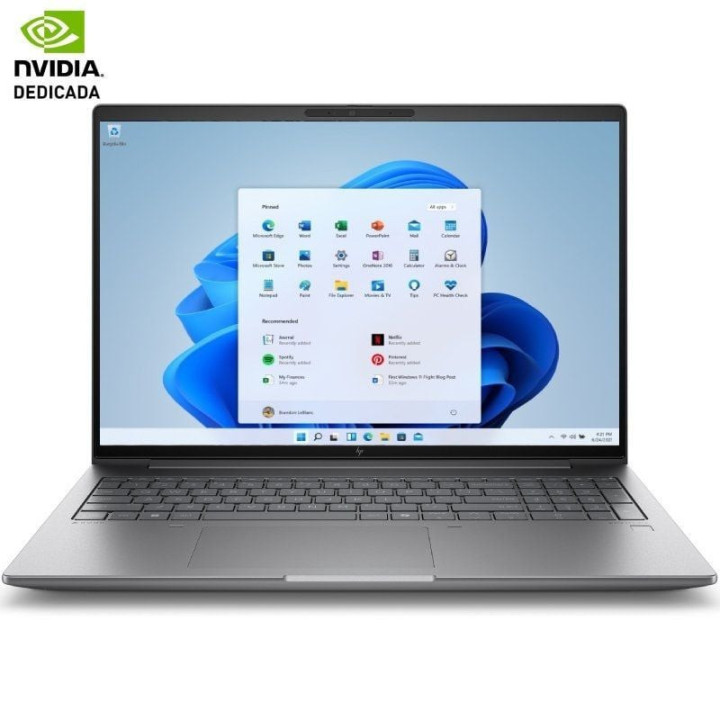 Portátil workstation hp zbook power g11 a3zc2et ryzen 7 pro 8845hs 16gb/ 512gb ssd/ rtx 1000 ada/ 16'/ win11 pro