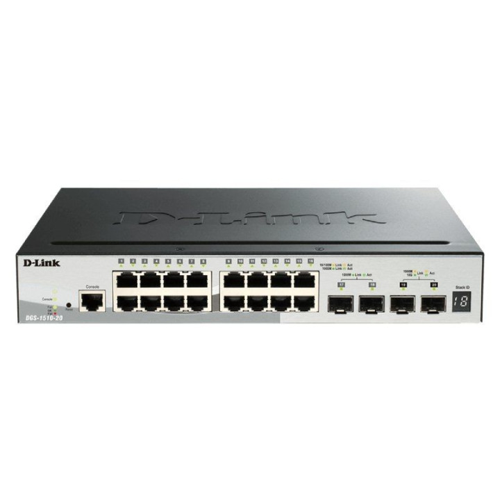 Switch d-link dgs-1510-20 20 puertos/ gigabit 10/100/1000/ sfp