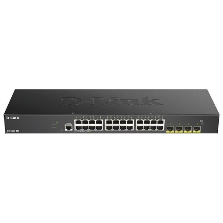 Switch gestionable d-link dgs-1250-28x 28 puertos/ rj-45 gigabit 10/100/1000/ sfp
