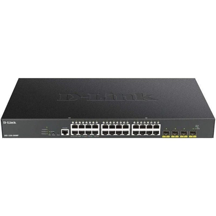 Switch gestionable d-link smart dgs-1250-28xmp 28 puertos/ rj-45 10/100/1000 poe/ sfp