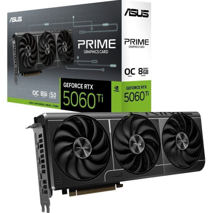 Tarjeta gráfica asus prime geforce rtx 5060 ti oc edition/ 8gb gddr7