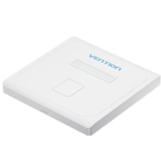Placa de pared keystock vention ifdw0/ 1 puertos rj45