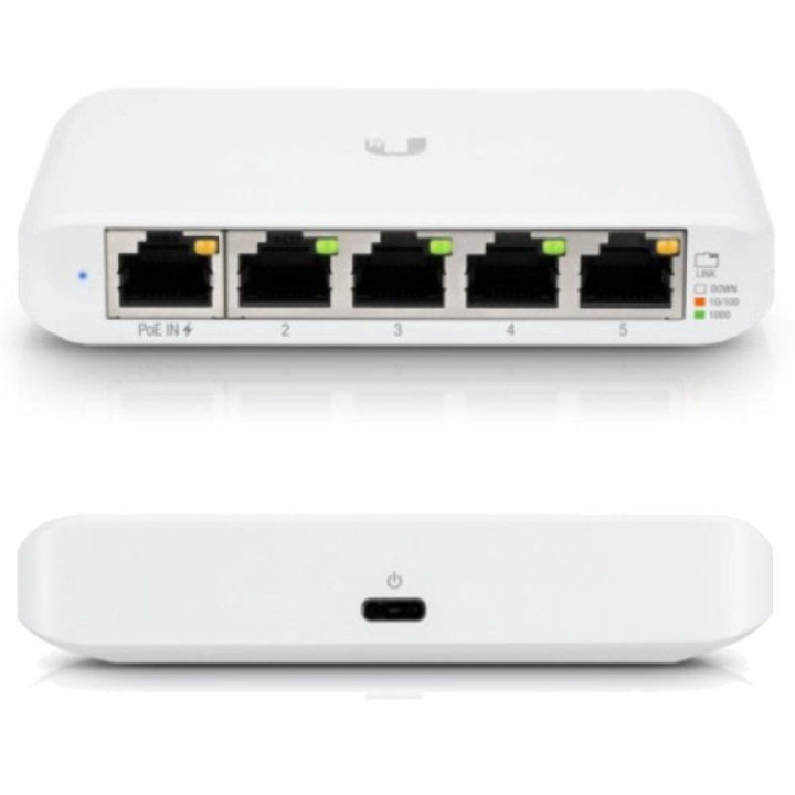 Switch gestionable ubiquiti usw-flex mini 5 puertos/ rj45 10/100/1000 poe