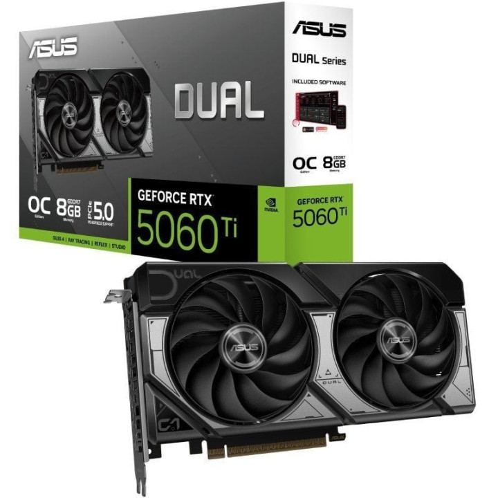 Tarjeta gráfica asus dual geforce rtx 5060 ti oc/ 8gb gddr7