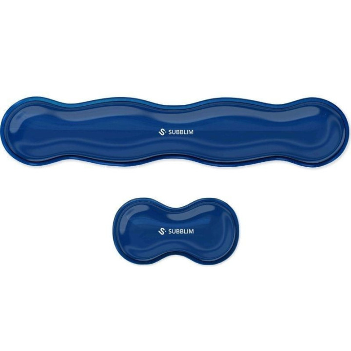 Pack de 2 reposamuñecas subblim ergo crystal flex/ azul oscuro