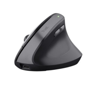 Ratón vertical inalámbrico trust bayo ii/ batería recargable/ hasta 2400 dpi