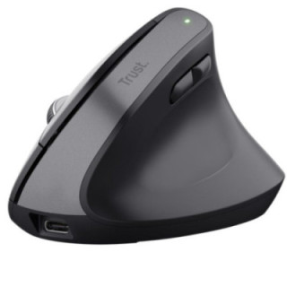 Ratón vertical inalámbrico trust bayo+/ batería recargable/ hasta 2400 dpi