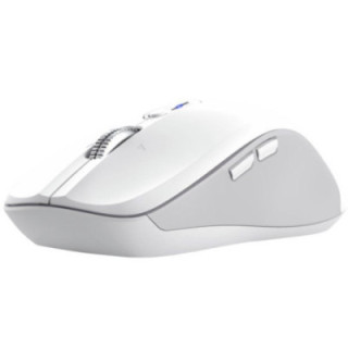 Ratón ergonómico inalámbrico trust ferro/ hasta 3200 dpi/ blanco