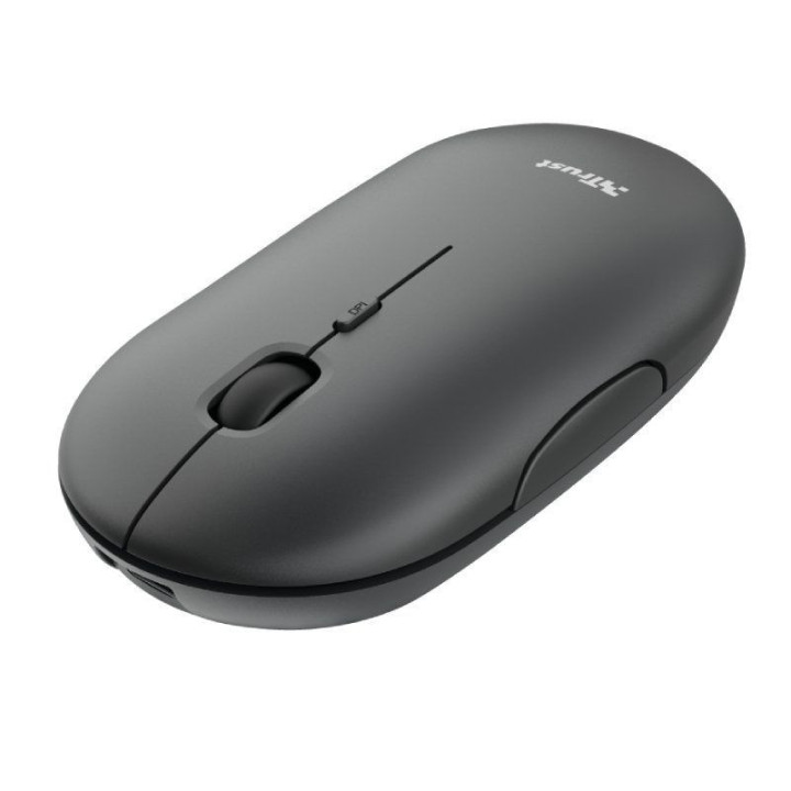 Ratón inalámbrico trust puck/ batería recargable/ hasta 1600 dpi