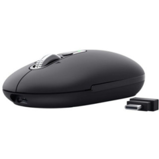 Ratón inalámbrico trust seron 26018/ batería recargable/ hasta 3200 dpi/ negro