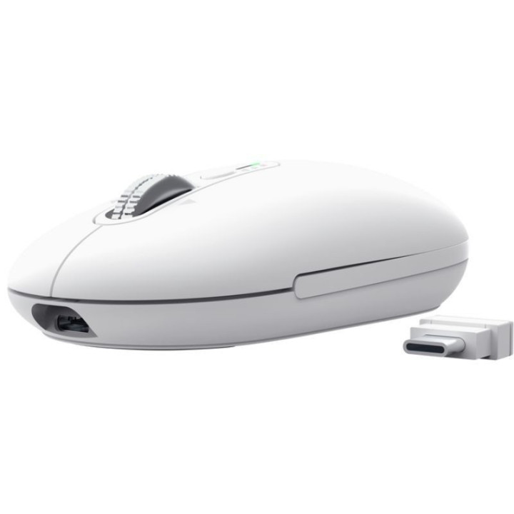 Ratón inalámbrico trust seron 26019/ batería recargable/ hasta 3200 dpi/ blanco