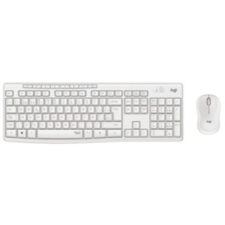 Teclado y ratón inalámbricos logitech silent touch mk295/ blanco
