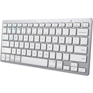 Teclado compacto inalámbrico trust 24654/ plata