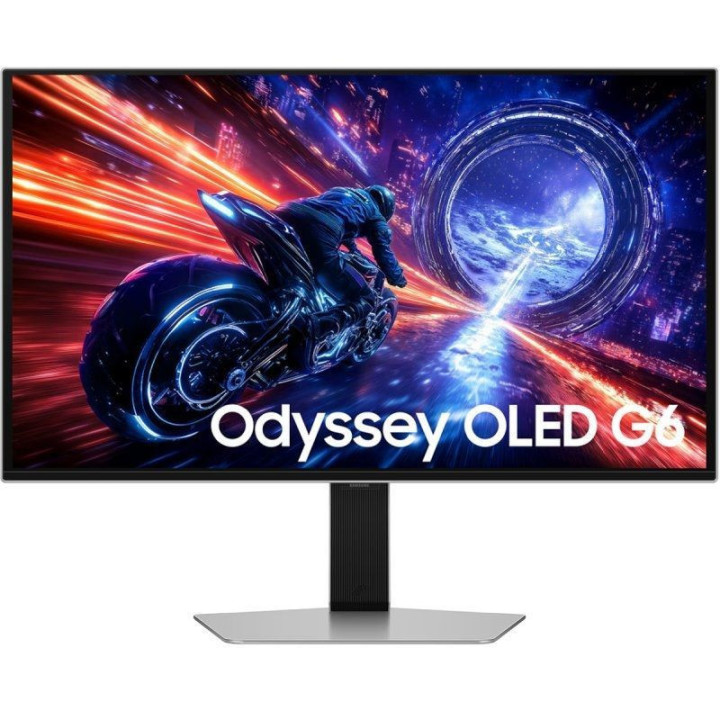 Monitor gaming samsung odyssey oled g6 g60sf s27fg602su 27'/ qhd/ 0.03ms/ 500hz/ qd-oled/ regulable en altura/ plata