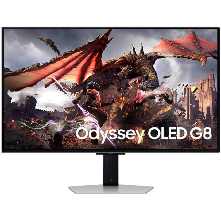 Monitor gaming samsung odyssey oled g8 s32dg802su 32'/ 4k/ 0.03ms/ 240hz/ qd-oled/ multimedia/ regulable en altura/ gris