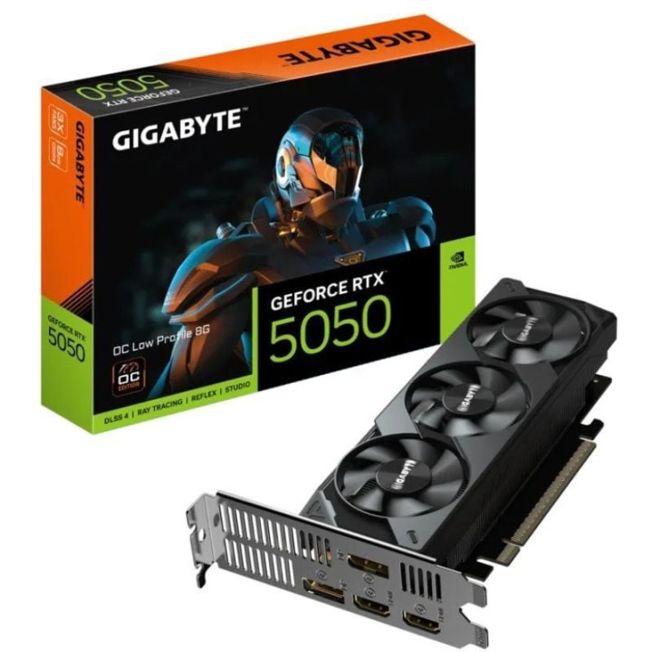 Tarjeta gráfica gigabyte geforce rtx 5050 oc low profile/ 8gb gddr6/ compatible con perfil bajo