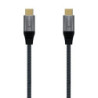 Cable usb 3.2 tipo-c aisens a107-0634 20gbps 5a 100w/ usb tipo-c macho - usb tipo-c macho/ hasta 100w/ 2500mbps/ 2m/ gris