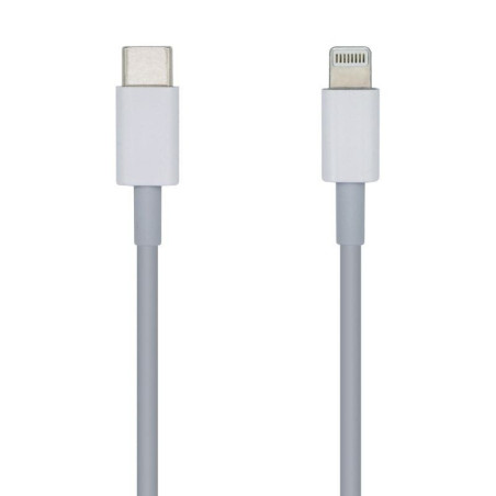 Cableusb tipo-c 2.0 lightning aisens a102-0443/ lightning macho - usb tipo-c macho/ 2m/ blanco