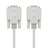 Cable serie rs232 nanocable 10.14.0203/ db9 macho - db9 hembra/ 3m/ beige