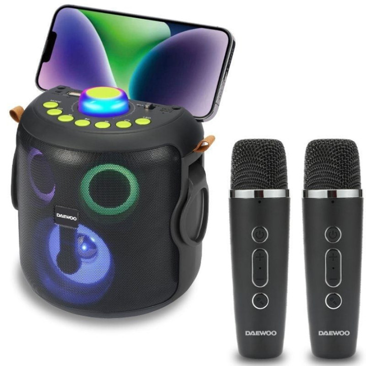 Altavoz con bluetooth daewoo karaoke dw3008/ 15w/ 1.0