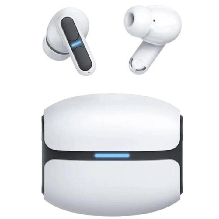 Auriculares bluetooth leotec tws gaming nebula fit con estuche de carga/ autonomía 7.5h/ blancos