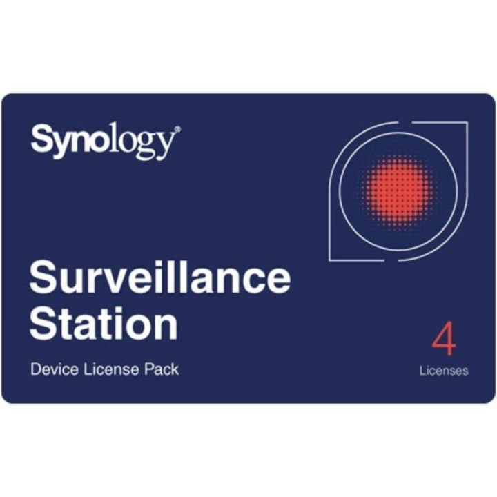 Licencia física synology surveillance device license pack/ 4 dispositivos