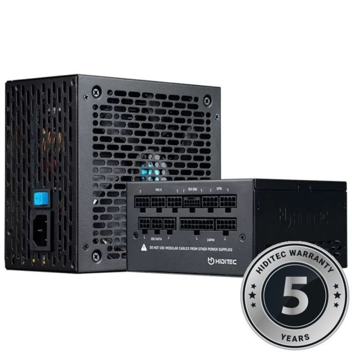 Fuente de alimentación hiditec gdx850 v3/ 850w/ ventilador 14cm/ atx 3.1/ pcie 5.1/ 80 plus gold