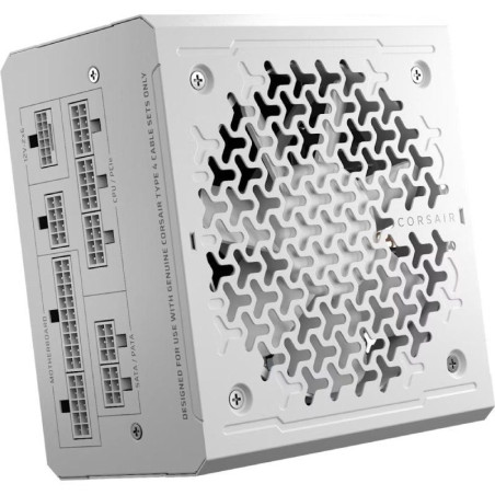 Fuente de alimentación corsair rm1000/ 1000w/ ventilador 12cm/ cybenetics gold/ blanca