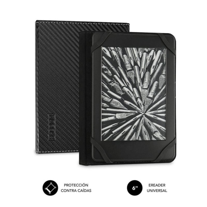 Funda para libro electrónico subblim clever case/ negra