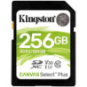 Tarjeta de memoria kingston canvas select plus 256gb sd xc/ clase 10/ 100mbs