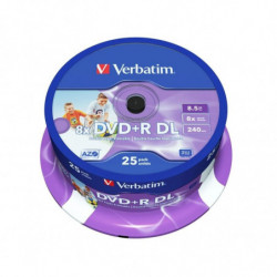 Dvd+r doble capa verbatim 8x/ tarrina-25uds
