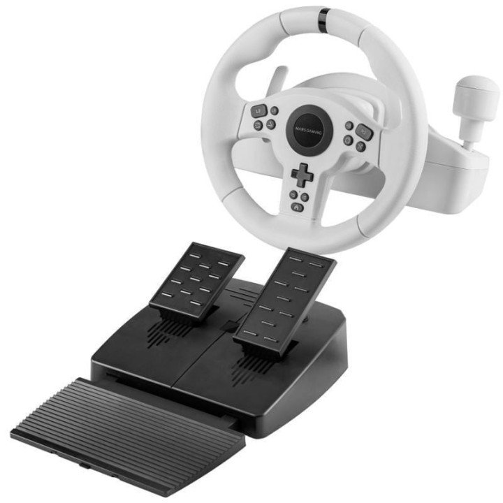 Volante con pedales y cambio de marchas manual mars gaming mwh-rsxone
