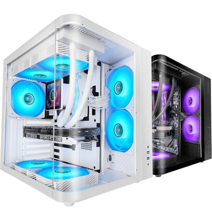 Caja gaming semitorre mars gaming mc-curv/ blanca