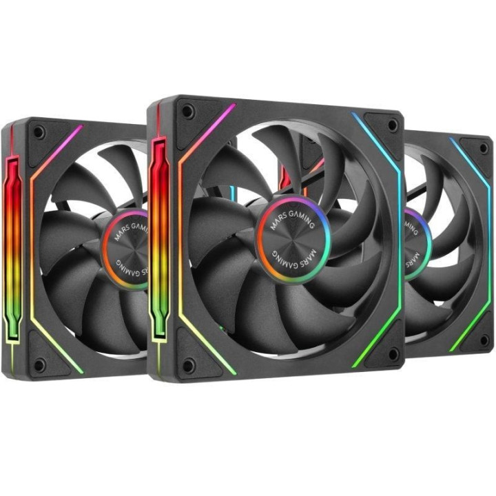 Pack 3 ventiladores mars gaming mf-linkfinitykit2/ 12cm/ argb