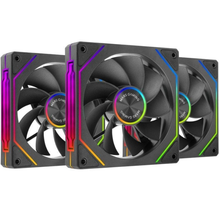 Pack 3 ventiladores invertidos mars gaming mf-linkfinitykit2r/ 12cm/ argb