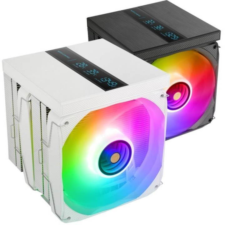 Ventilador con disipador mars gaming mcpu-lcdpro/ 12cm/ blanco