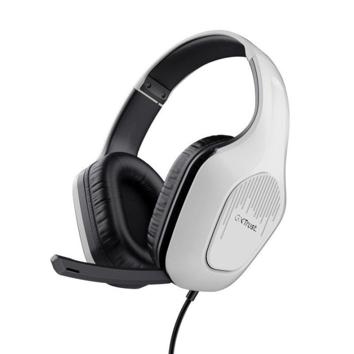Auriculares gaming con micrófono trust gaming gxt 415 zirox ps5/ jack 3.5/ blancos