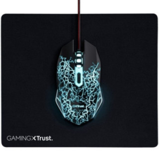 Pack gaming trust gaming 24752/ ratón óptico + alfombrilla