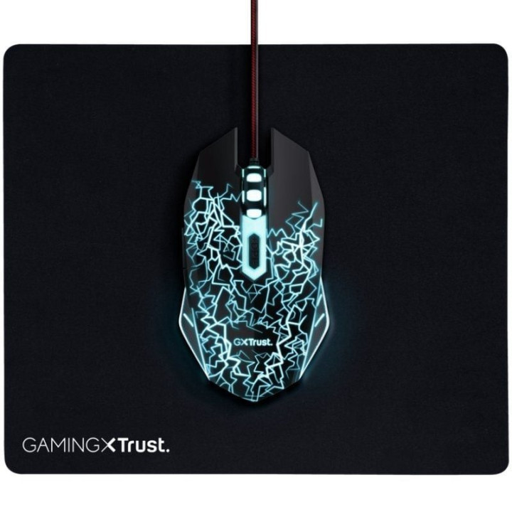 Pack gaming trust gaming 24752/ ratón óptico + alfombrilla