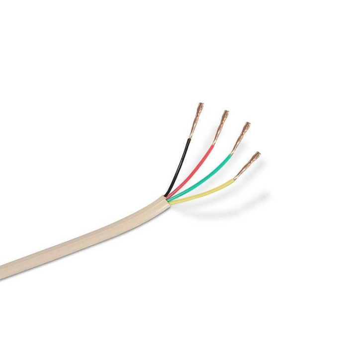 Bobina de cable de teléfono aisens a143-0321 4c/ 100m/ beige