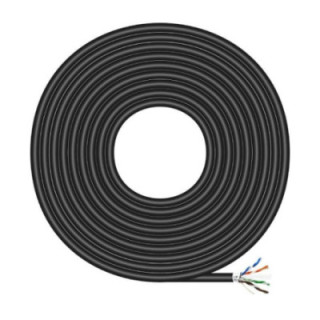 Bobina de cable rj45 para exteriores ftp awg24 aisens a135-0673 cat.6/ 100m/ impermeable/ negro
