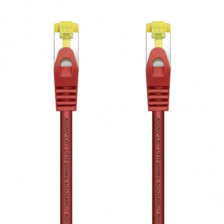 Cable de red rj45 sftp aisens a146-0468 cat.7/ 25cm/ rojo