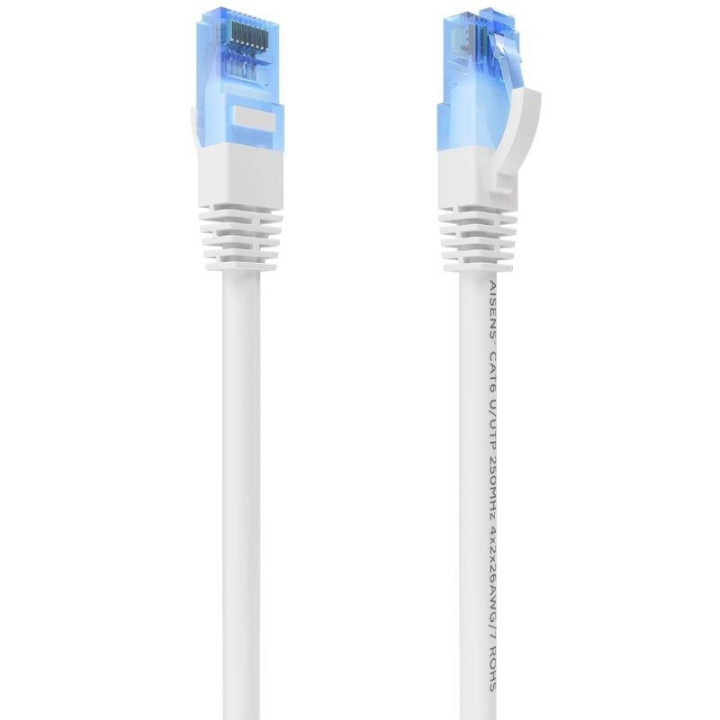 Cable de red rj45 awg26 cca utp aisens a135-0826 cat.6/ 10m/ blanco
