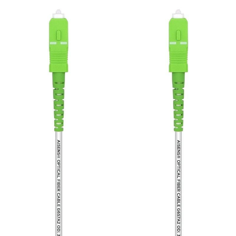 Cable de fibra óptica g657a2 3.0 aisens a152-0500/ lszh/ 20m/ blanco