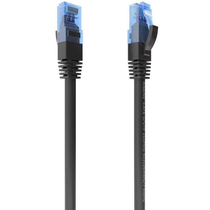 Cable de red rj45 awg26 cca utp aisens a135-0850 cat.6/ 10m/ negro