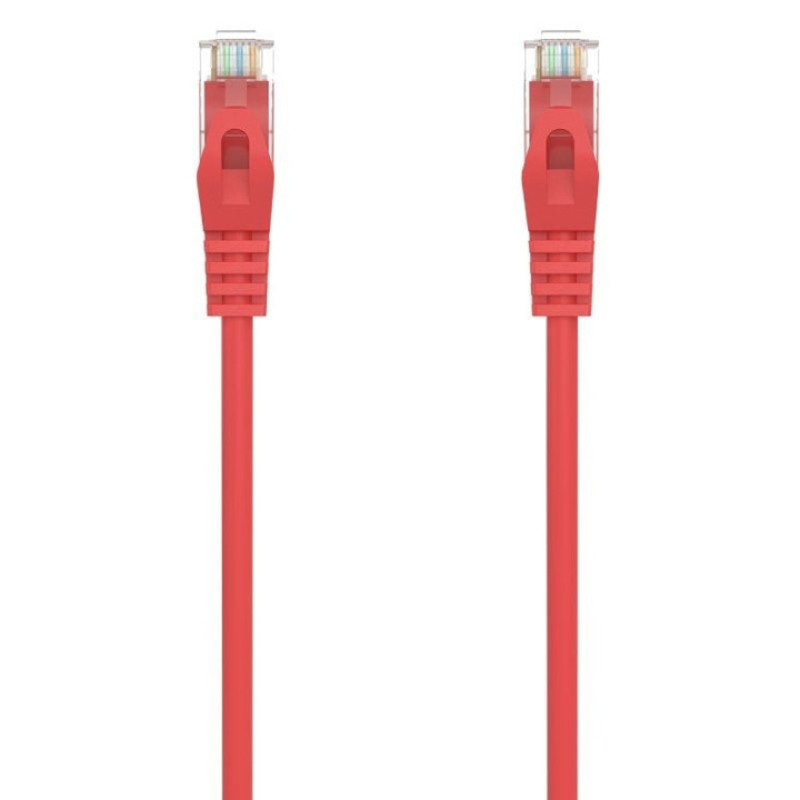 Cable de red rj45 awg24 utp aisens a145-0557 cat.6a/ lszh/ 30cm/ rojo