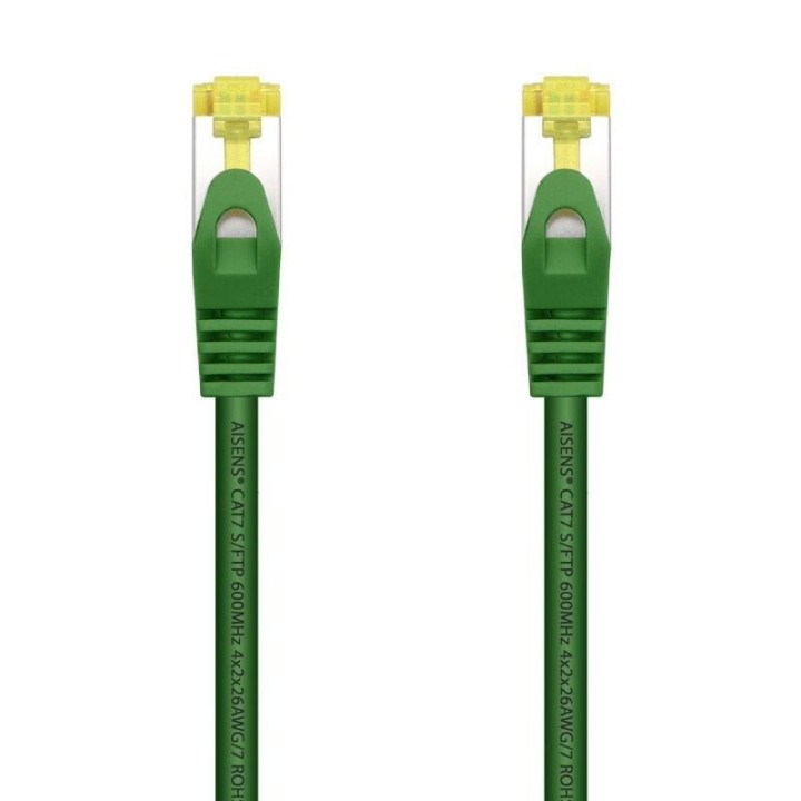 Cable de red rj45 sftp aisens a146-0480 cat.7/ 25cm/ verde